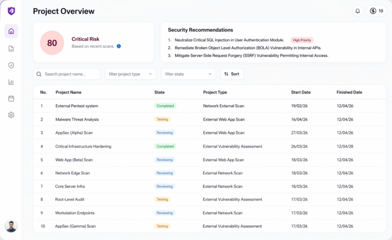 EchoStrike dashboard