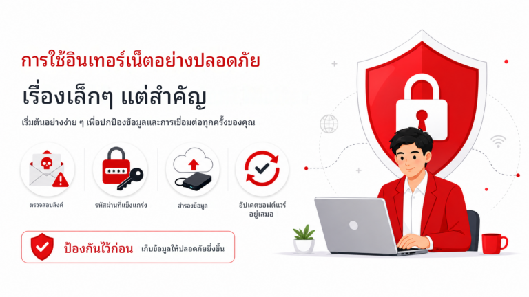 การใช้อินเตอร์เน็ตอย่างปลอดภัย เรื่องเล็กแต่สำคัญ